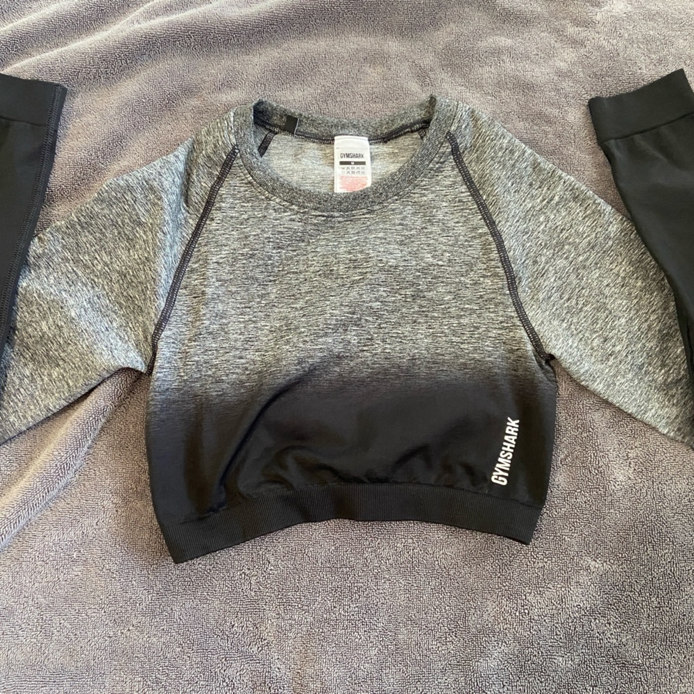 Gymshark Gray and Black Top